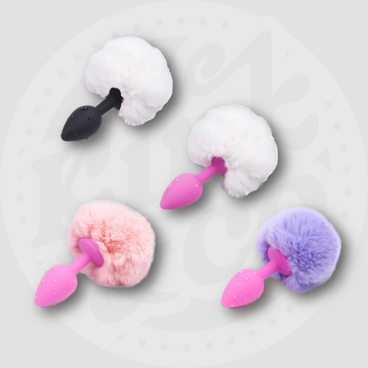 Silicone Bunny Butt Plug with Faux Fur Tail