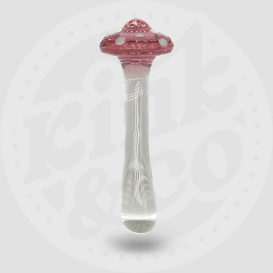 Fantasy Pink Mushroom Glass Dildo