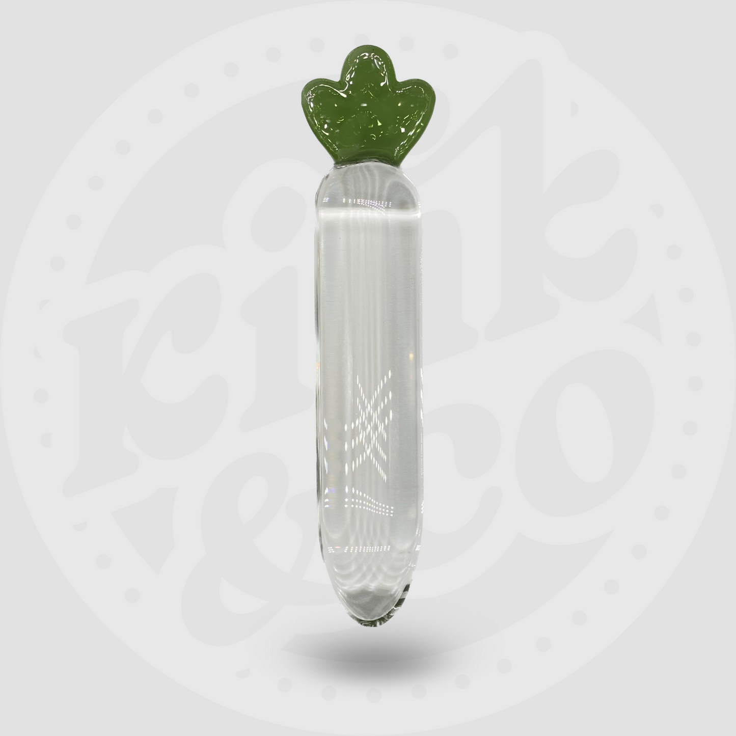 Clear Glass Carrot Dildo