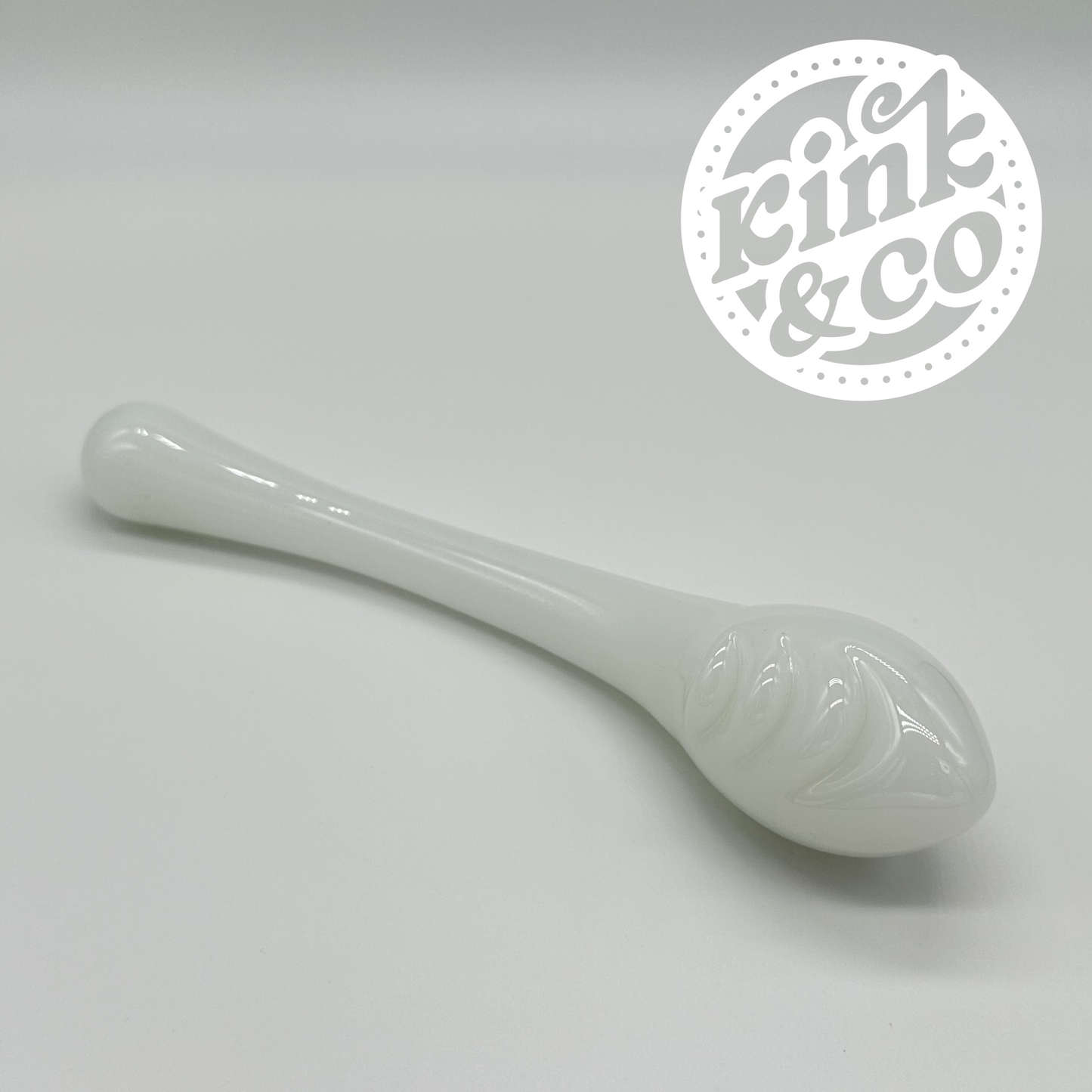 Glass Double-Ended Dildo with Fin Ridge Bulb Tip