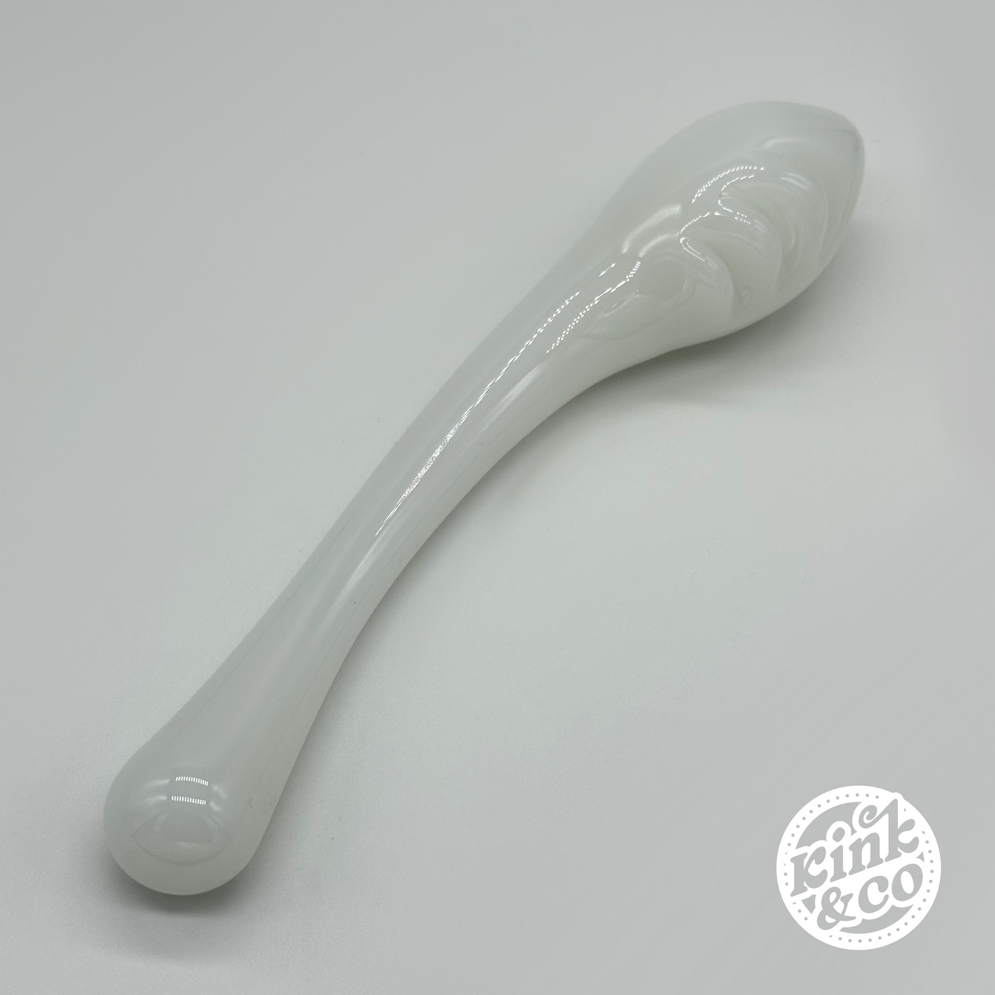 Glass Double-Ended Dildo with Fin Ridge Bulb Tip