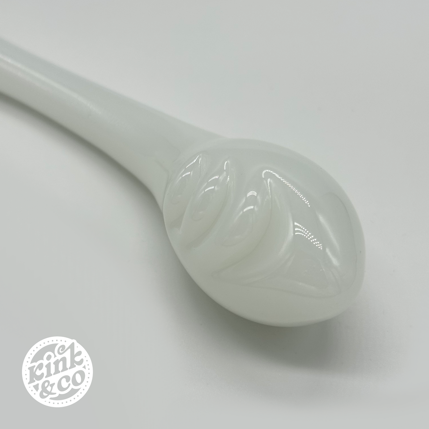 Glass Double-Ended Dildo with Fin Ridge Bulb Tip