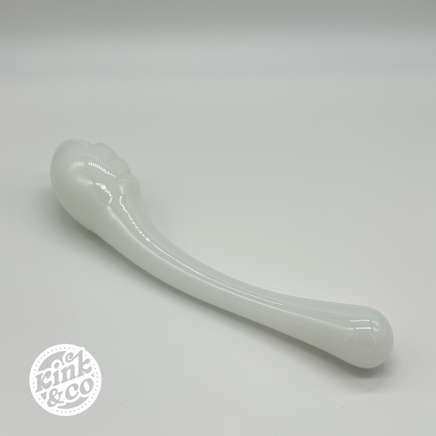 Glass Double-Ended Dildo with Fin Ridge Bulb Tip