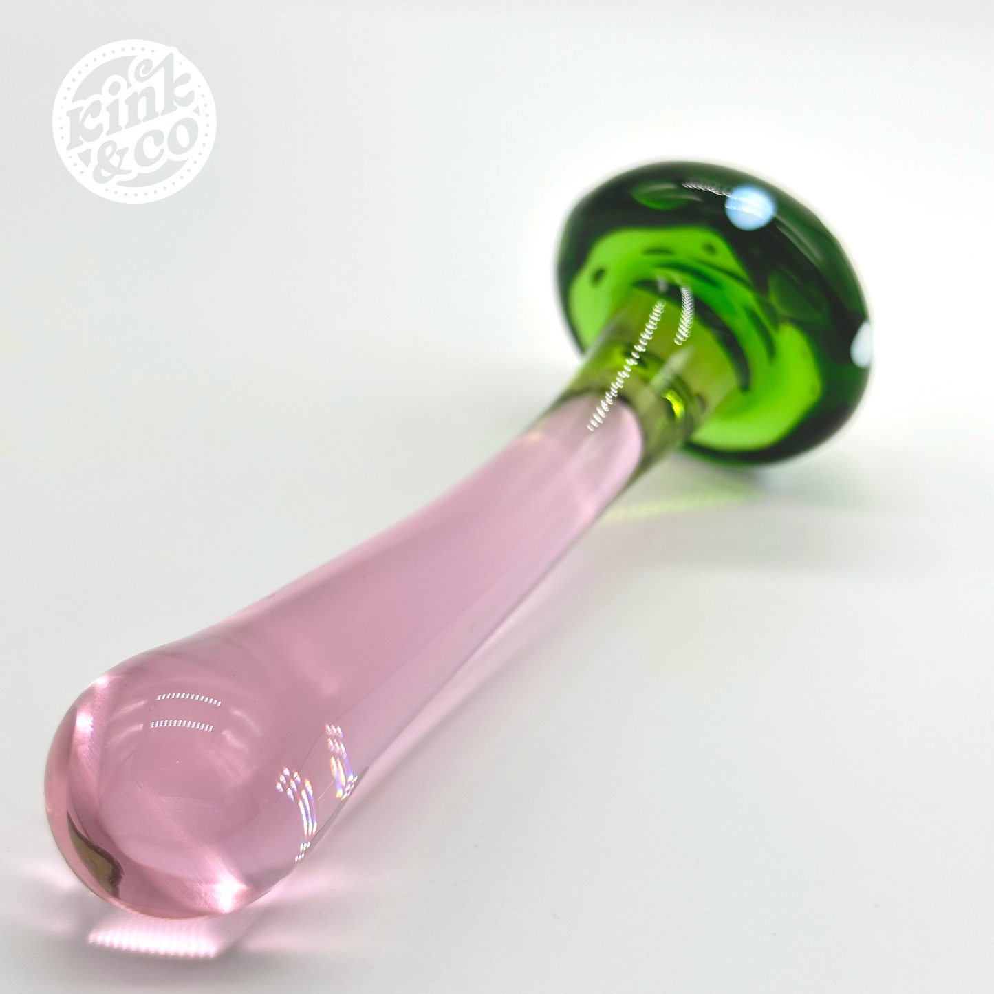 Grüner Glas-Fantasie-Pilz-Dildo