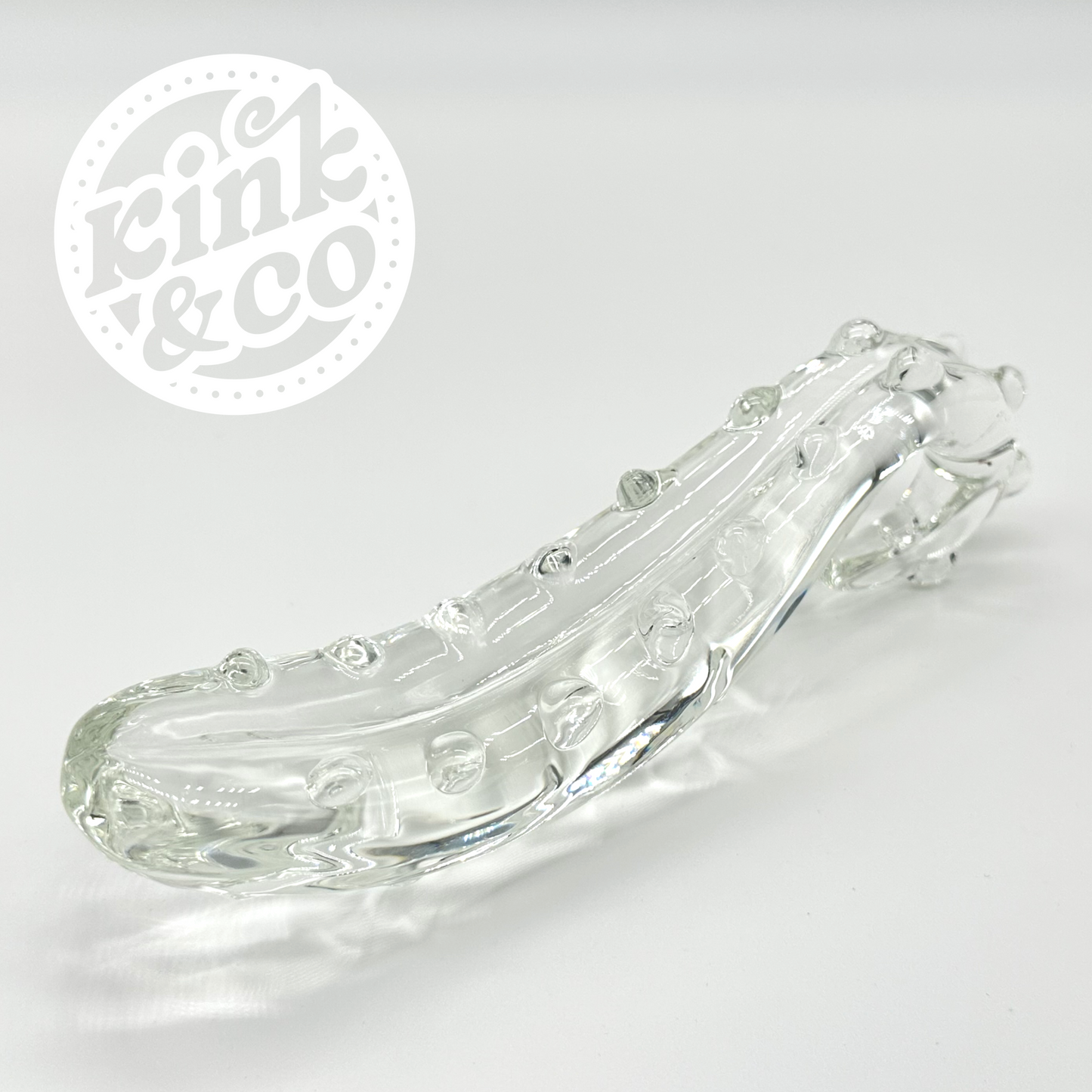 Textured Twisted Tentacle Clear Glass Sensual Glass Dildo - By Kink&Co