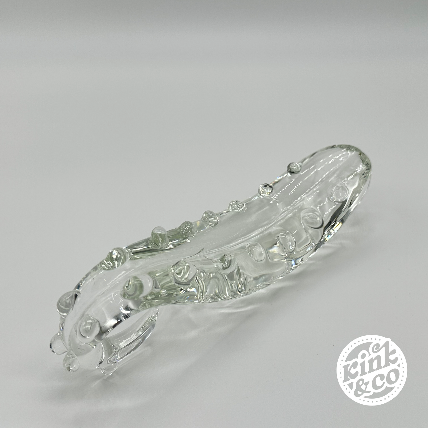 Textured Twisted Tentacle Clear Glass Sensual Glass Dildo - By Kink&Co