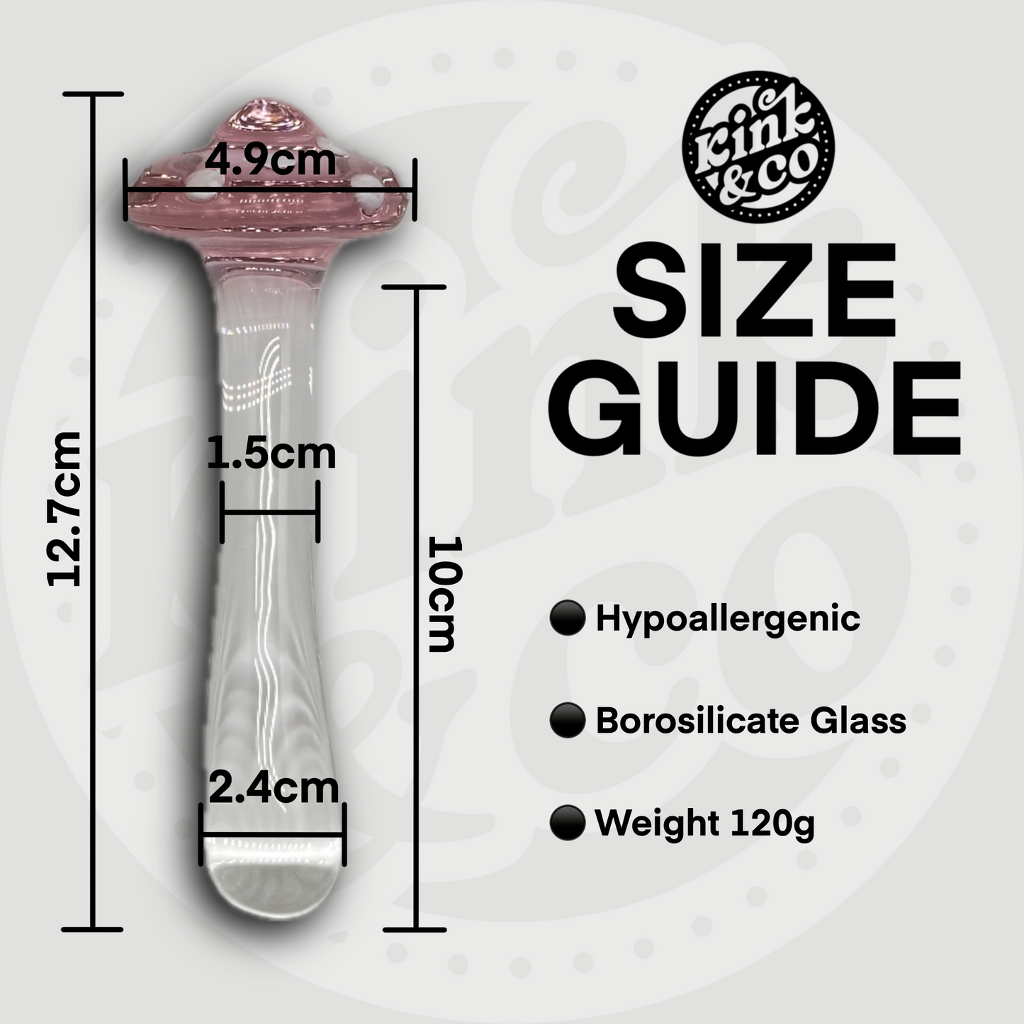 Fantasy Pink Mushroom Glass Dildo