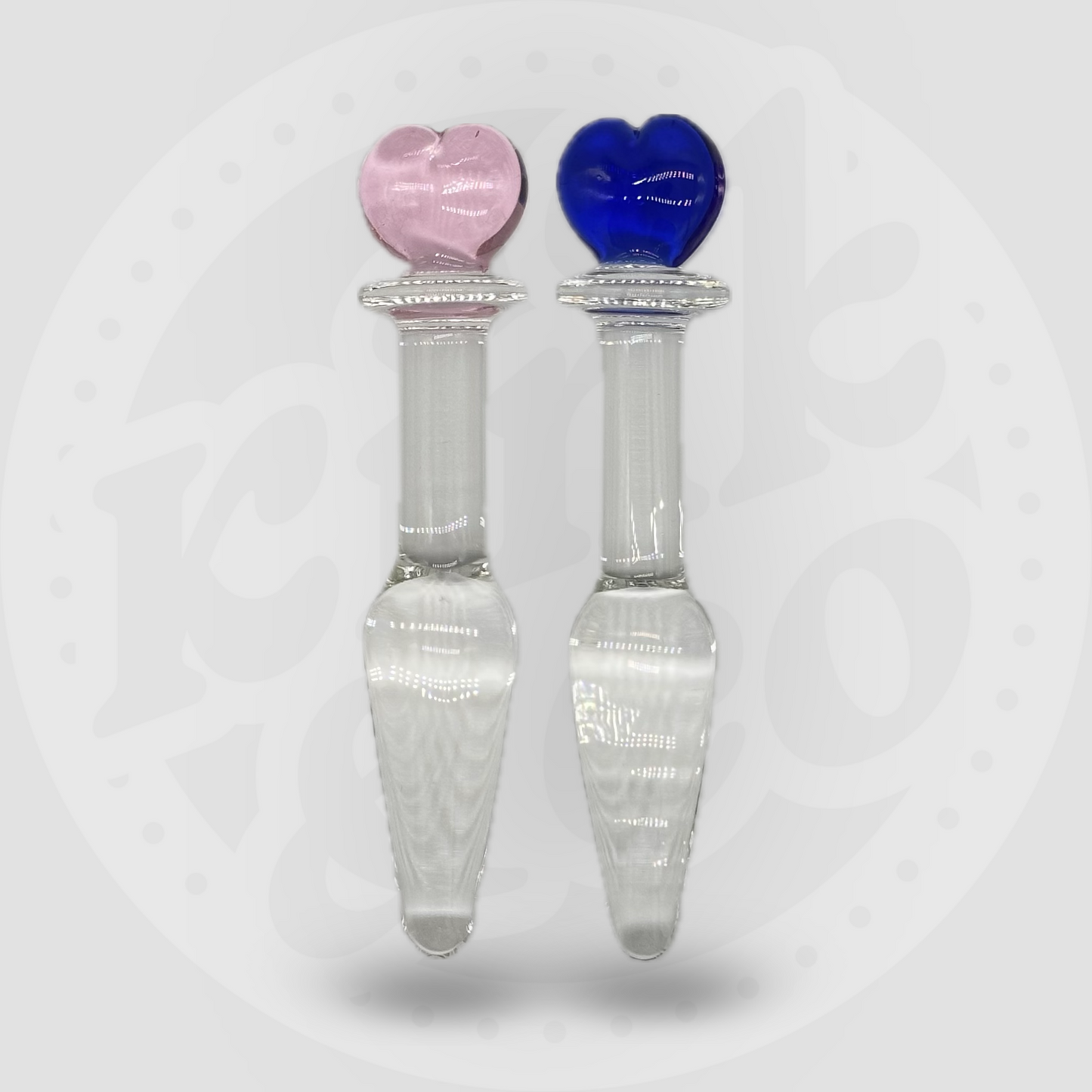 Consolador/tapón anal con forma de corazón en forma de lágrima en azul o rosa - Por Kink&amp;Co