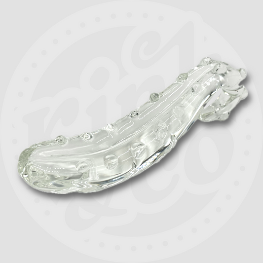 Textured Twisted Tentacle Clear Glass Sensual Glass Dildo - By Kink&Co