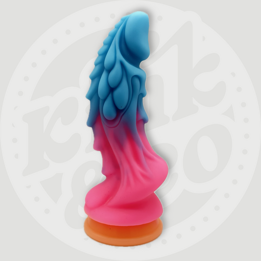 Pastel Paint Drip Dragon Dildo With Suction Cup Base