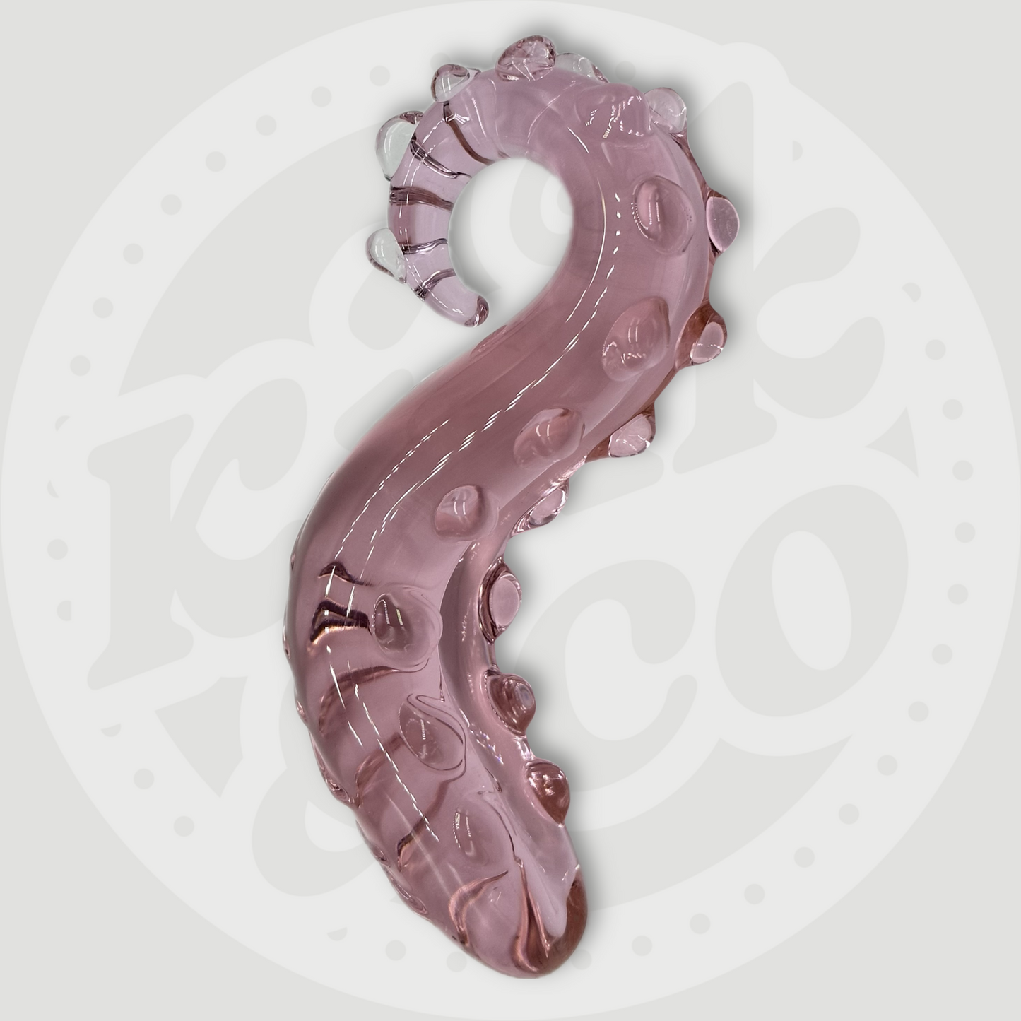 Textured Pink Tentacle Glass Dildo