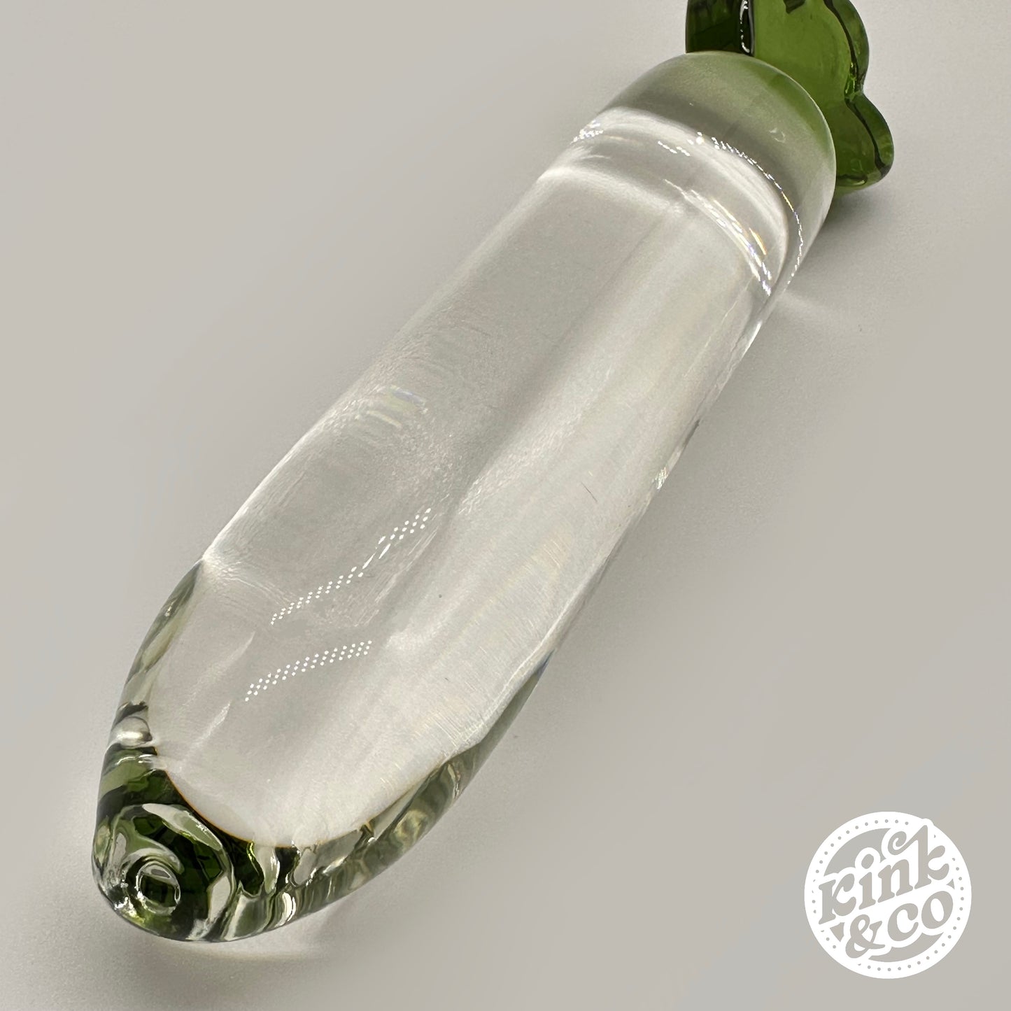 Clear Glass Carrot Dildo