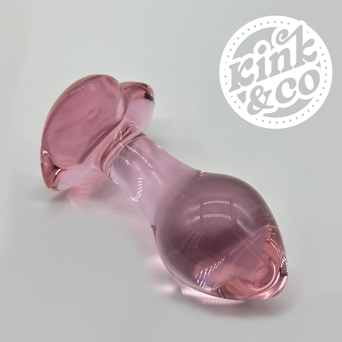 Small Love Heart Glass Butt Plug