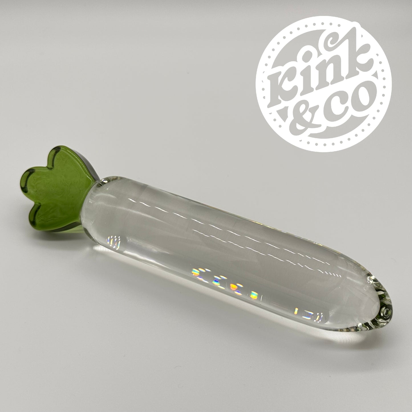 Clear Glass Carrot Dildo