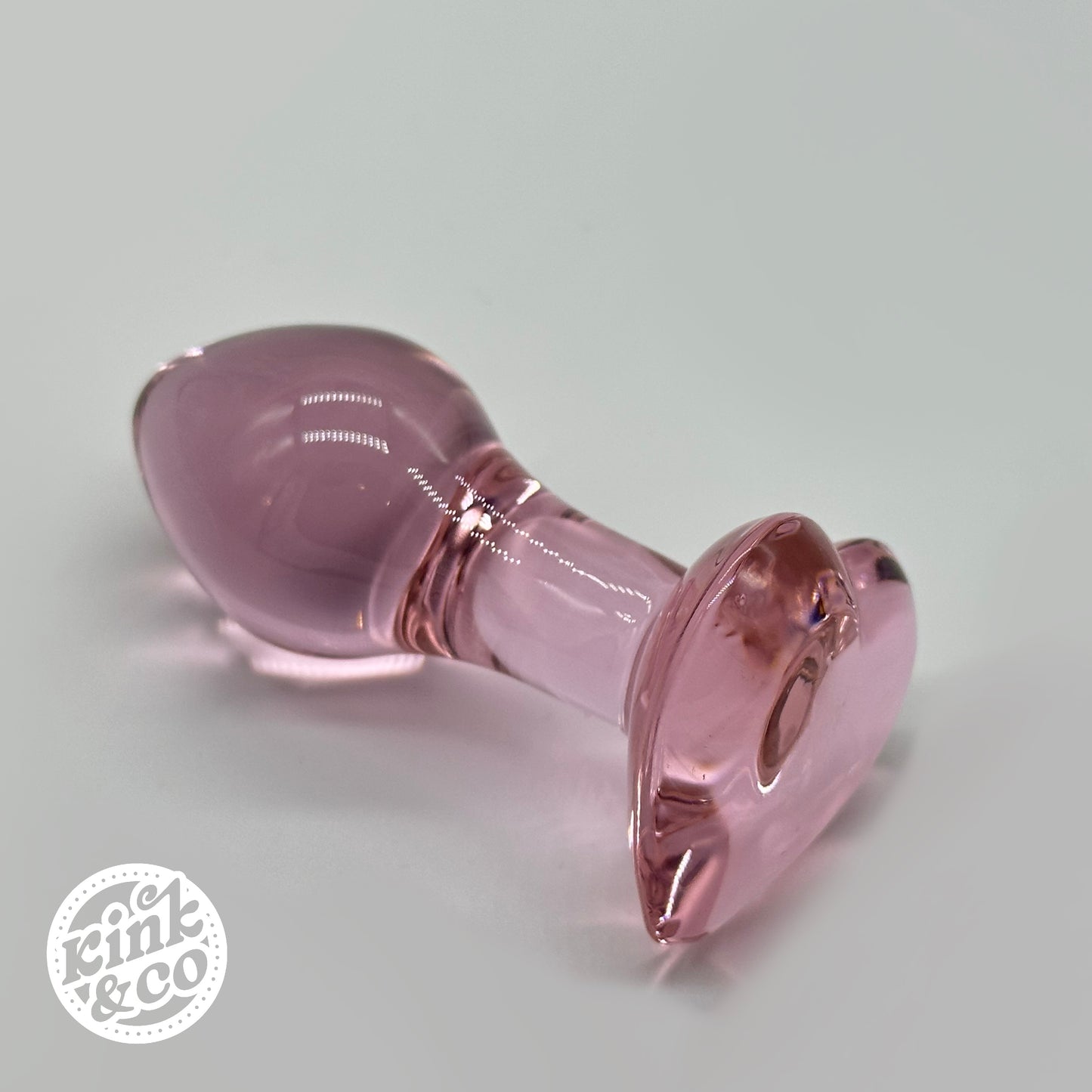 Small Love Heart Glass Butt Plug