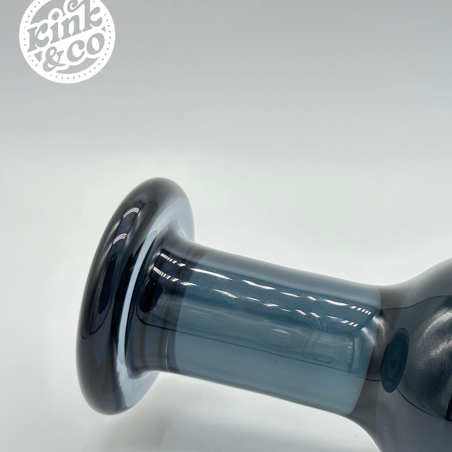 Beaded sensual black glass dildo / butt plug by Kink&Co