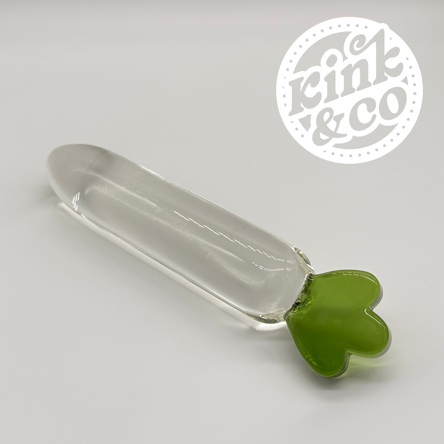 Clear Glass Carrot Dildo