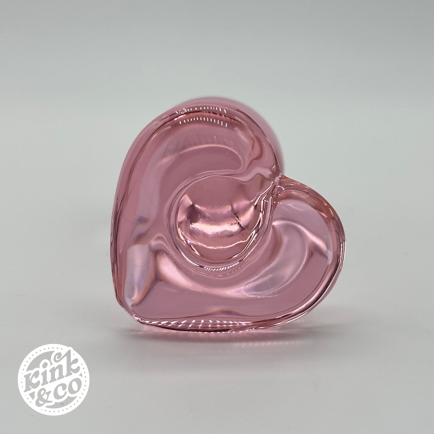 Small Love Heart Glass Butt Plug