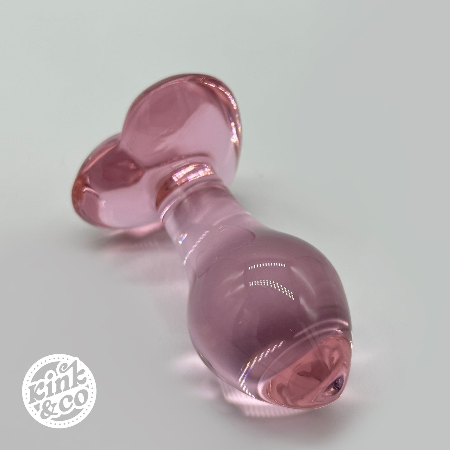 Pequeño tapón anal de cristal con forma de corazón